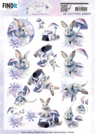 CD12262 3D Cutting Sheets - Berries Beauties - Mystic Winter - Mystic Rabbits