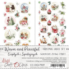 Craft O' Clock - Warm and Peaceful - Digi Label Christmas Set