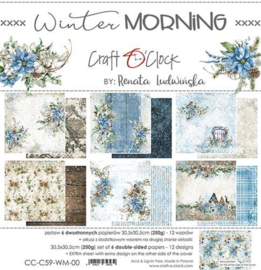 Craft O Clock Paper Pack 30.5 x 30.5 cm Winter Morning - PAKKETPOST!