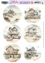 BBSC10037 Scenery Push Out - Berries Beauties - Beach House - Round