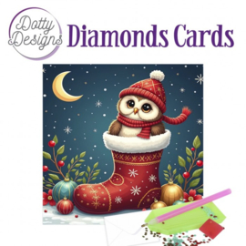 DDDC1198 Dotty Designs Diamond Cards - Christmas Owl 1