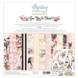 Mintay - See you in Paris - 12x12 Inch Scrapbooking Paper Set - PAKKETPOST!