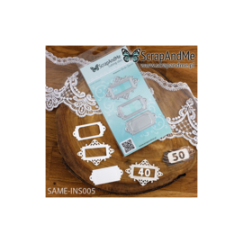 INS005 Snijmal Labels / Frames - Scrap and Me