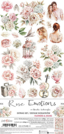 CC-C73-RE-11 Craft O Clock Extras Set Flowers 15x30 cm Rose Emotions
