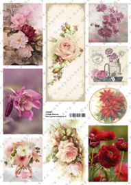 GH3185 Vintage vel - Bloemen - Gerda's Hobbyshop