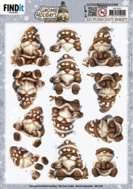 SB11051 3D Pushout Sheet - Berries Beauties - Gnomie Holidays - Brown