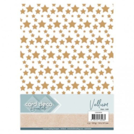 Card Deco Essentials - Vellum - Stars Gold - CDEVE004