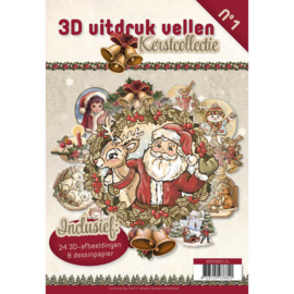3DPO10001NL - 3D uitdruk vellen boek Kerst - Yvonne