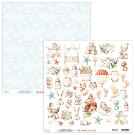 09 Mintay - Lullaby Lane - 12x12 Inch Elements Paper - PAKKETPOST!