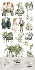 AA-G-10   Extras to Cut Set 30,5x15 cm Gentleness, 250 gsm, mirror print (6 sheets, 6 designs)