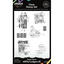 Maker Series 4x6 Inch Clear Stamp Set - ARTful Ledgers 01 (7pcs) (ACSCS0004)