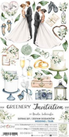 Craft O' Clock - Greenery Invitation - Extra's to Cut Set - Wedding