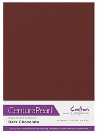 Dark Chocolat - Glanskarton A4 310 grams - 10 vel - Centura Pearl