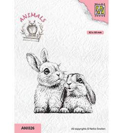 ANI026 - Animals two rabbits