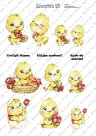 GH6018 Sweeties vel A4 - Kuiken