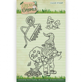 YCCS10082 Clear Stamps - Yvonne Creations - Great Gnomes - Gardening Gnome