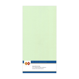 19 Licht Groen - Linnen Kaarten 4 kant 13.5x27cm - 10 stuks - 200 grams - Card Deco