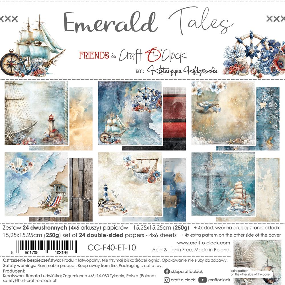 CC-F40-ET-10 Craft O' Clock - Emerald Tales - Paper Set 15x15cm