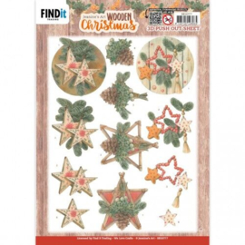 SB10777 - 3D Push-Out - Jeanine's Art - Wooden Christmas - Wooden Stars