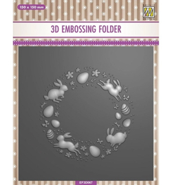 EF3D067 3D Embossingfolder - Easter Wreath