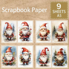 Junk Journal Treasures - A6 Journal papers 9 sheets -Gome 1