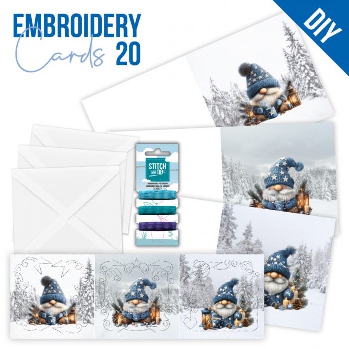 STDOPP020 Stitch and Do Cards 20 - Berries Beauties - Gnomie Christmas