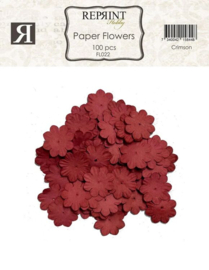 FL022 Reprint - Paper Flowers - Crimson