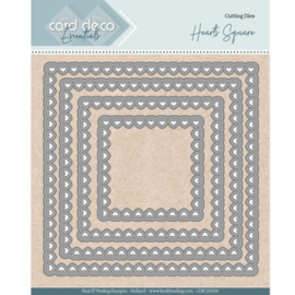 CDECD0100 Nesting Dies - Bullet Hearts Square - Card Deco
