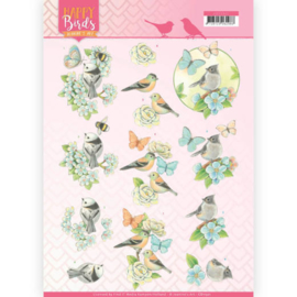 CD11321 Knipvel A4  - Happy Birds - Jeanine's Art