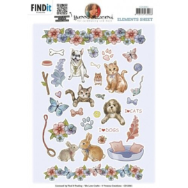 CD12061 3D vel A4 - Yvonne Creations - Small Elements Pets