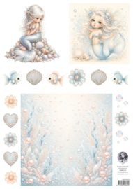 99083/023 Fairybells combi knipvel voor pop-up en decoupage - zee blauw B