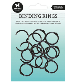 SL-ES-RING01 - Binding click rings Black Essentials nr.01