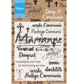 CS1005 Clearstempel Doop en Communie NL - Marianne Design