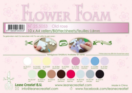 25.5053 Flower foam sheets A4 0.8mm. Old rose - per stuk