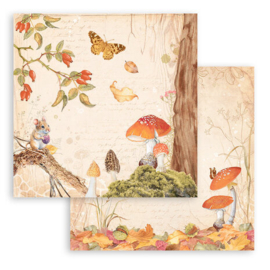 Woodland Mushroom 12x12 Inch Paper Sheets (SBB959) - PAKKETPOST!