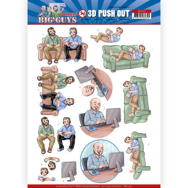 SB10447 Uitdruk vel 3D A4 - Big Guys Workers - Yvonne Creations