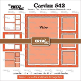 CLCZ542 Crealies - Cardzz - Frame & Inlay - Vicky (11,5x11,5cm)