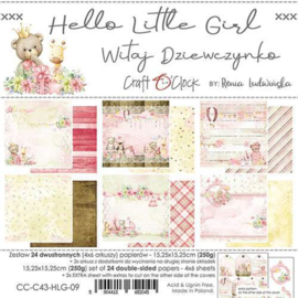 CC-C43-HLG-09 Craft O' Clock - Hello Little Girl - Paperpad 6"x 6"