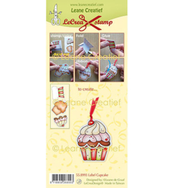 558.993 - Clear stamp Label Cupcake