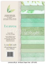 A4 Basic Paperpad - Leaves 01 - Lemon Craft