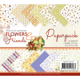 PMPP10035  Paperpad - Flowers and Friends - Precious Marieke