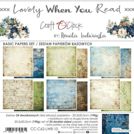 Craft O' Clock - Lovely When You Read - Basic Paperpad 20.3x20.3cm LWR10