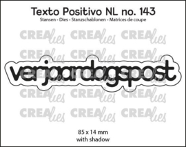 POSNL143 Crealies - Texto Positivo Dies - Verjaardagspost