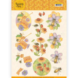 CD11340 Knipvel A4  - Buzzing Bees - Jeanine's Art