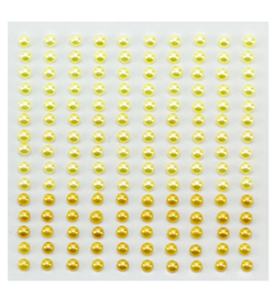 APS404 - Adhesive half pearls 3 tinten geel/goud