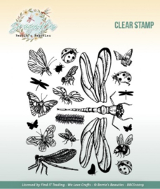 BBCS10019 Clear Stamp- Berrie's Beauties - Dragonflies