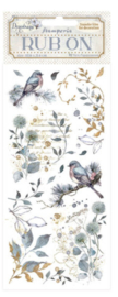 DFLRB129 Create Happiness Dewdrops Rub-On 4x8,5 Inch Bird