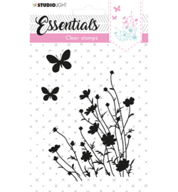 SL-ES-STAMP231 - Silhouette corner flowers Essentials nr.231