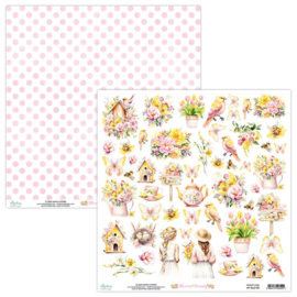 09 Mintay - Blossom Serenity - 12x12 Inch Elements Paper - PAKKETPOST!!!