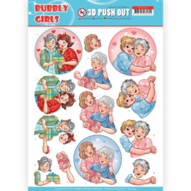 SB10345 Stansvel A4 - Bubbly Girls - Yvonne Design